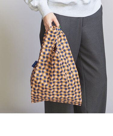 ＜BAGGU＞ウェービーギンガム ポケッタブルバッグ/BABY