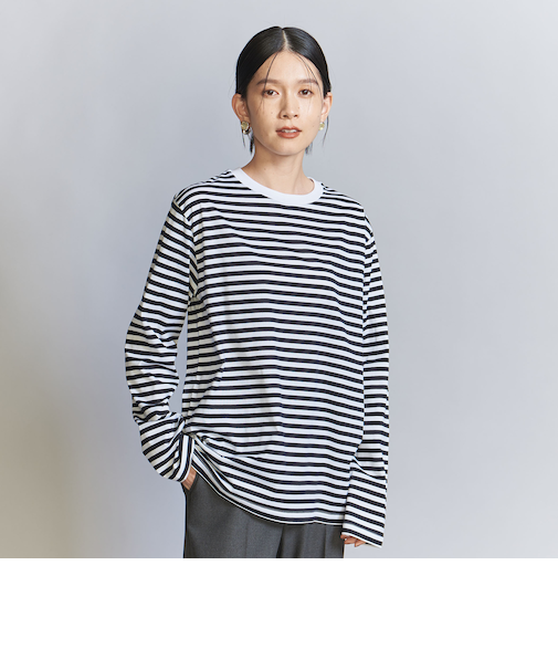 コットン天竺 ロングスリーブ カットソー