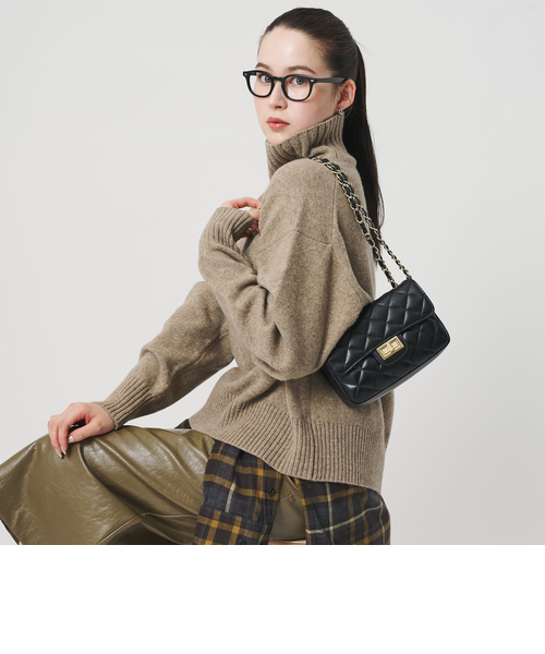 AULENTTI＞レザー キルティング チェーン ショルダーバッグ