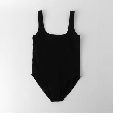 ＜BOODY＞リブ スクエアネック ボディスーツ