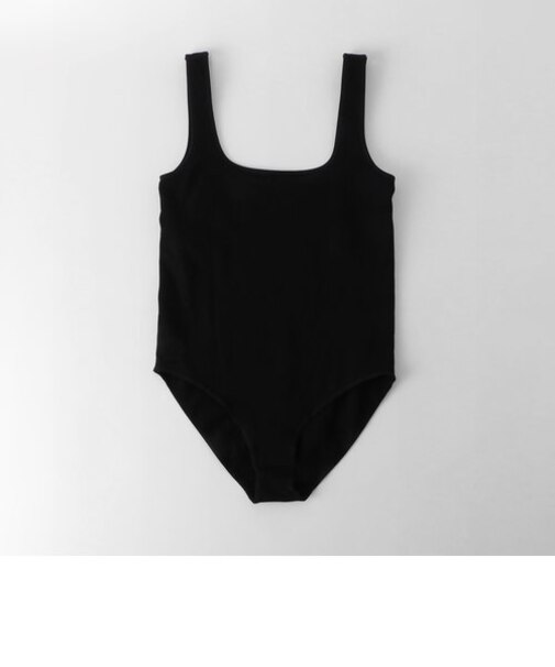 ＜BOODY＞リブ スクエアネック ボディスーツ