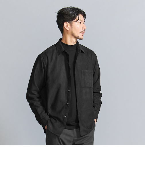 【WEB限定 WARDROBE SMART】スエードライク シャツ