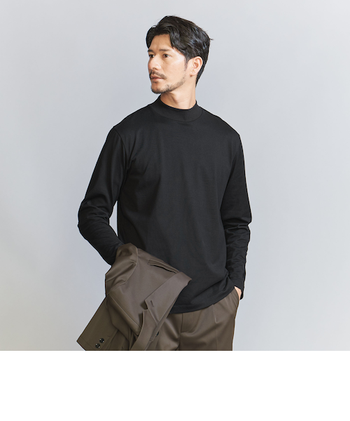 WEB限定 WARDROBE SMART】クリア ガスコットン モックネック