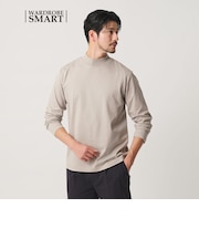 【WEB限定 WARDROBE SMART】クリア ガスコットン モックネック カットソー【抗菌・防臭】