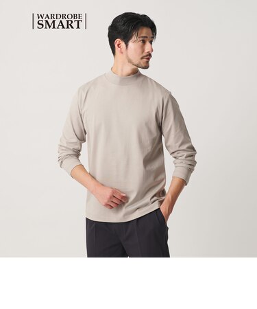 【WEB限定 WARDROBE SMART】クリア ガスコットン モックネック カットソー【抗菌・防臭】