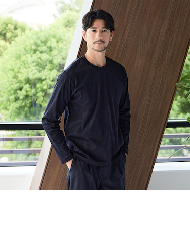 【WEB限定 WARDROBE SMART】NORITAKE クルーネック スマートフィット カットソー
