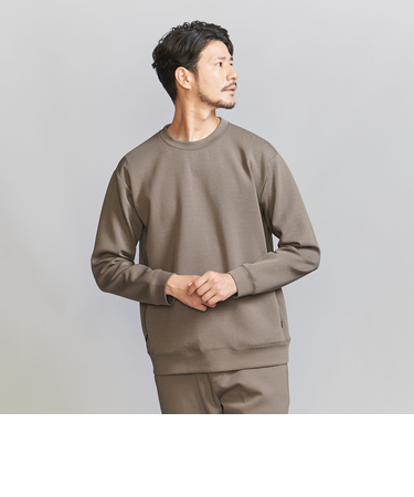 【WEB限定 WARDROBE SMART】ダブルニット クルーネック スウェット/セットアップ対応