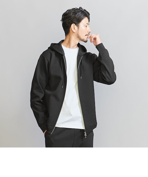 【WEB限定 WARDROBE SMART】ダブルニット ジップパーカー/セットアップ対応