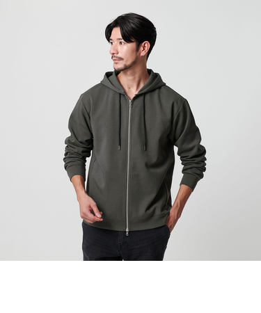 【WEB限定 WARDROBE SMART】ダブルニット ジップパーカー/セットアップ対応
