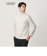 【WEB限定 WARDROBE SMART】 クリア ガスコットン タートルネック カットソー【抗菌・防臭】