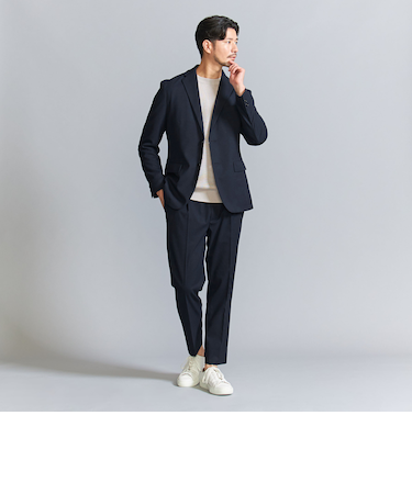 【WEB限定 WARDROBE SMART】DELEGANT サキソニー セットアップ/ジャケット＆イージーパンツ