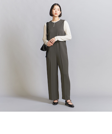 【WEB限定 Wardrobe DAILY MINIMAL】ダブルクロス オールインワン -ウォッシャブル-