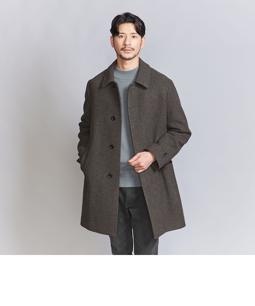 【WEB限定 WARDROBE SMART】PE メルトン バルカラーコート