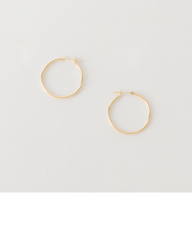 K10イエローゴールド パイプピアス