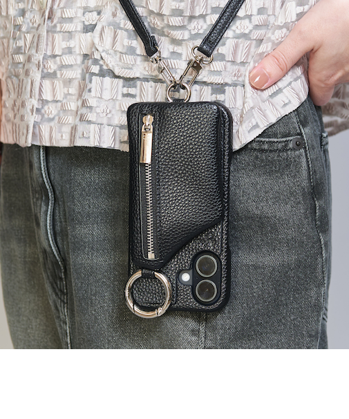 ＜ajew＞CADENAS ストラップ iPhone16ケース