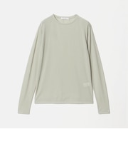 コットンナイロン天竺 シアー クルーネック Tシャツ