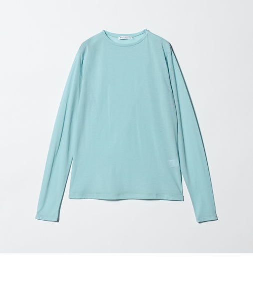 コットンナイロン天竺 シアー クルーネック Tシャツ