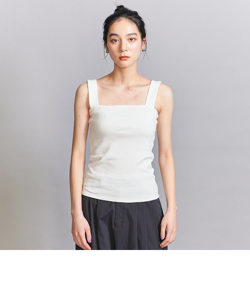 コットンブレンド ベア タンクトップ