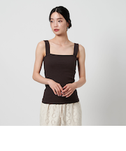 コットンブレンド ベア タンクトップ