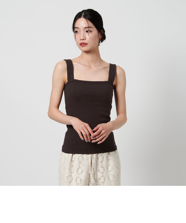 コットンブレンド ベア タンクトップ