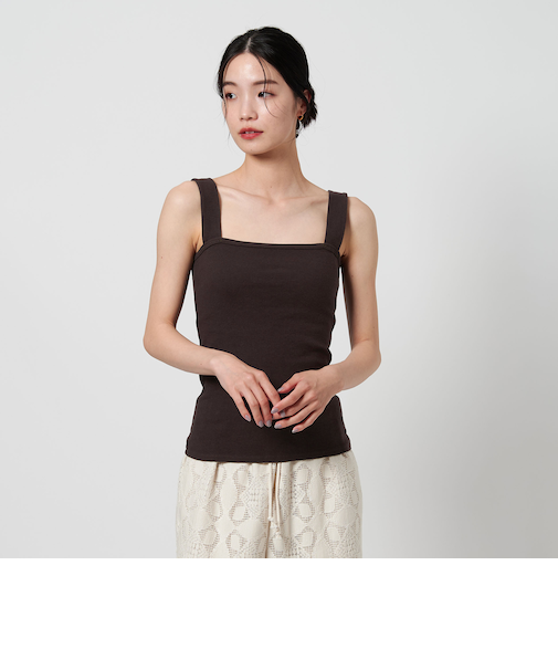 コットンブレンド ベア タンクトップ