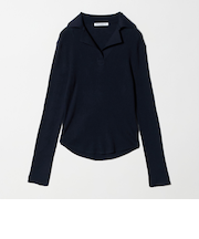 コットンリブ オープンカラーニット ウォッシャブル