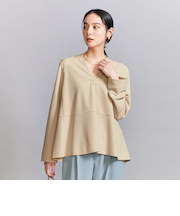 【WEB限定 Wardrobe DAILY MINIMAL】ペプラム Vネックプルオーバーカットソー