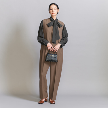 【WEB限定 Wardrobe DAILY MINIMAL】リボンタイブラウス -2WAY/ウォッシャブル-