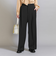 【WEB限定 Wardrobe DAILY MINIMAL】ダブルクロス タックワイドストレートパンツ -ウォッシャブル-