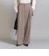 【WEB限定 Wardrobe DAILY MINIMAL】ダブルクロス タックワイドストレートパンツ -ウォッシャブル-