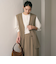 【WEB限定 Wardrobe DAILY MINIMAL】ダブルクロス リボンベルトジレ ウォッシャブル