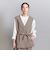【WEB限定 Wardrobe DAILY MINIMAL】ダブルクロス リボンベルトジレ ウォッシャブル