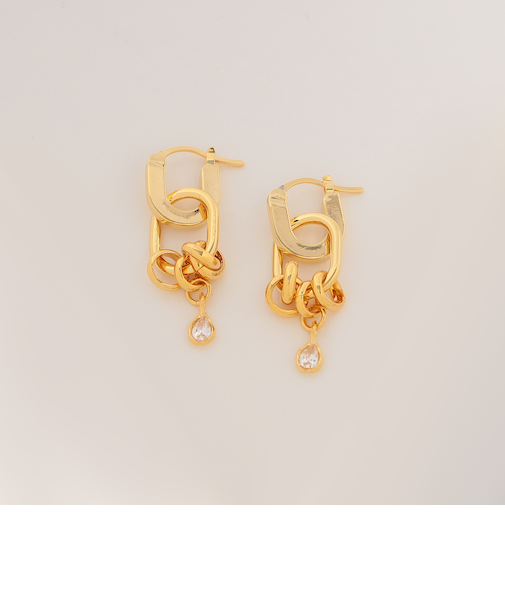 ＜LAPUIS＞Bijou Coil ピアス -2WAY-