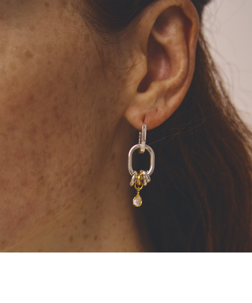 ＜LAPUIS＞Bijou Coil ピアス -2WAY-