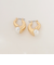 メタル×パールモチーフコンビ ピアス