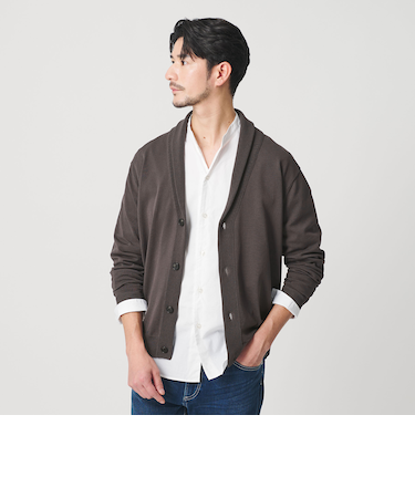 【WEB限定 WARDROBE SMART】KOUKIN ショールカラー カーディガン【抗菌・防臭】