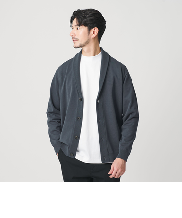 【WEB限定 WARDROBE SMART】KOUKIN ショールカラー カーディガン【抗菌・防臭】