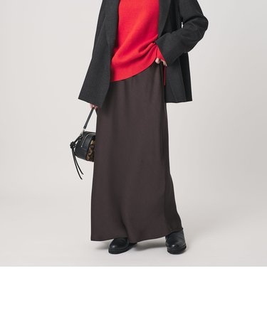 ポリエステルサテン マーメイドフレアスカート