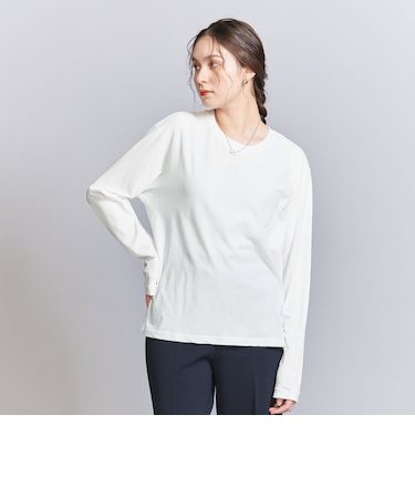 コットン ルーズ ロングスリーブ Tシャツ