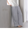 コットンナイロン ワイドタックパンツ -ウォッシャブル-