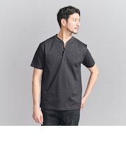 【WEB限定 WARDROBE SMART】クリア  ガスコットン ヘンリーネック カットソー【抗菌・防臭】