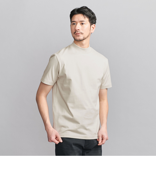 【WEB限定 WARDROBE SMART】クリア  ガスコットン モックネック カットソー【抗菌・防臭】