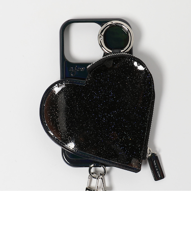 ＜ajew＞PVC HEART PLANET POCKET iPhone16Proケース