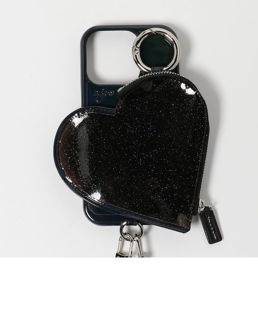 ＜ajew＞PVC HEART PLANET POCKET iPhone16Proケース