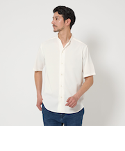 【WEB限定 WARDROBE SMART】ドレープ  バンドカラー スキッパーシャツ