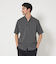 【WEB限定 WARDROBE SMART】ドレープ  バンドカラー スキッパーシャツ