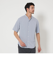【WEB限定 WARDROBE SMART】ドレープ  バンドカラー スキッパーシャツ