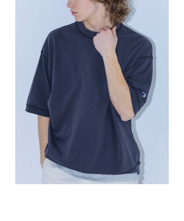 ＜Champion × monkey time＞ ピグメント リブ Tシャツ