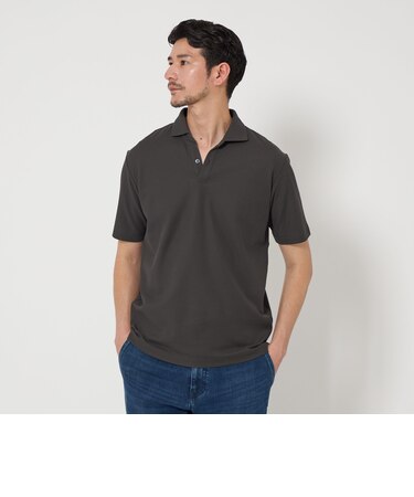 【WEB限定 WARDROBE SMART】ステイ クリーン ピケ スキッパー ポロシャツ【抗菌防臭】