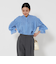 【WEB限定】コットンレーヨン シャーリングブラウスII -ウォッシャブル-